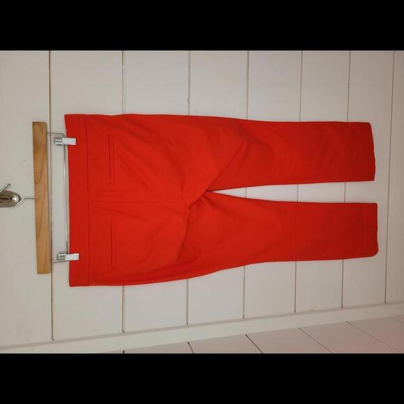 J CREW Size 4 red crop dress pants - Picture 2 of 5